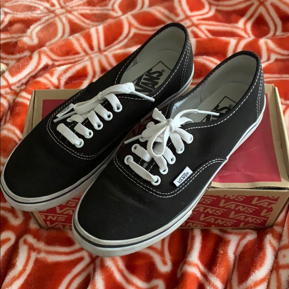 Black and white vans